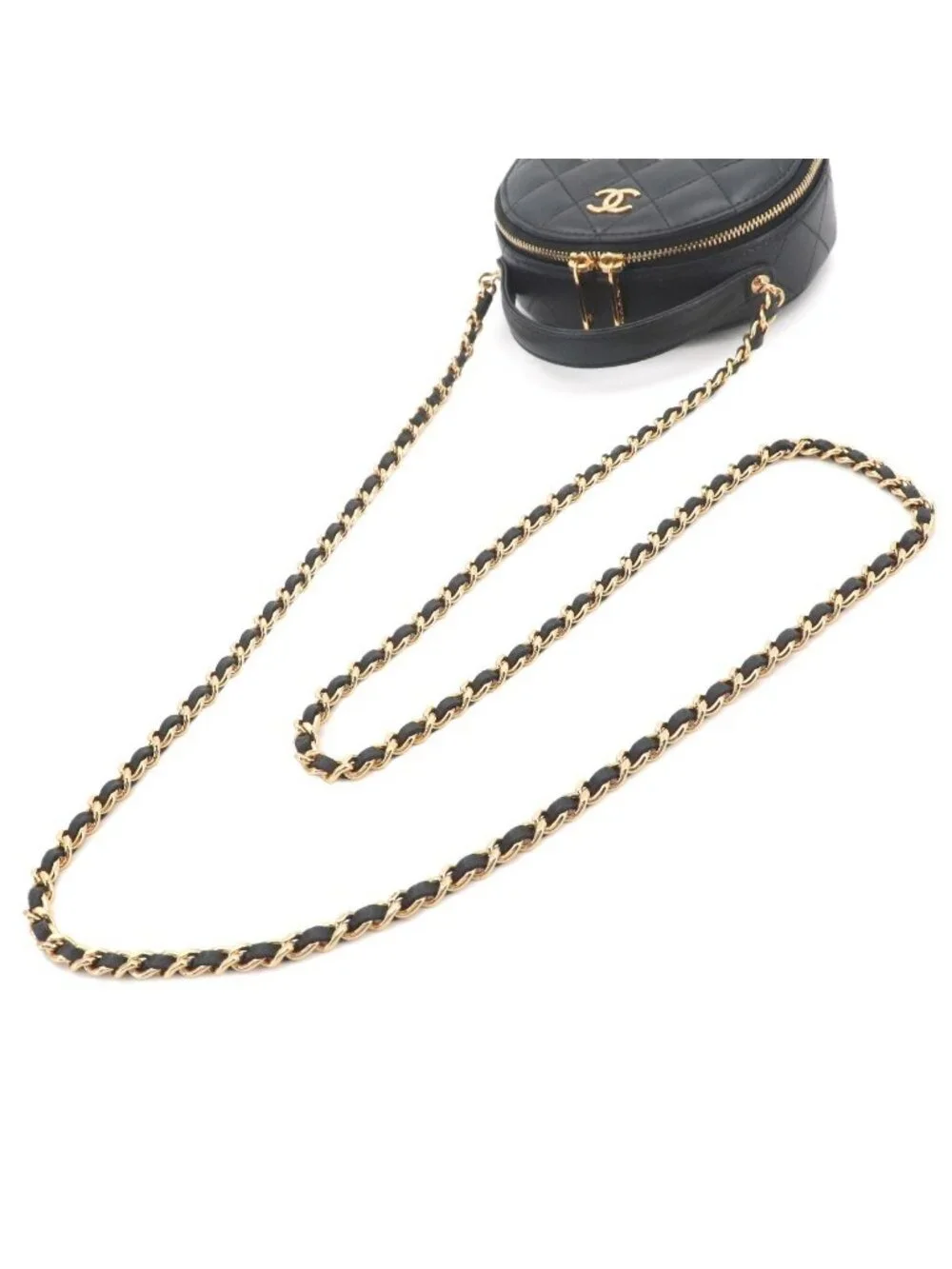 Chanel Quilted Mini Chain Shoulder Bag Lambskin Black